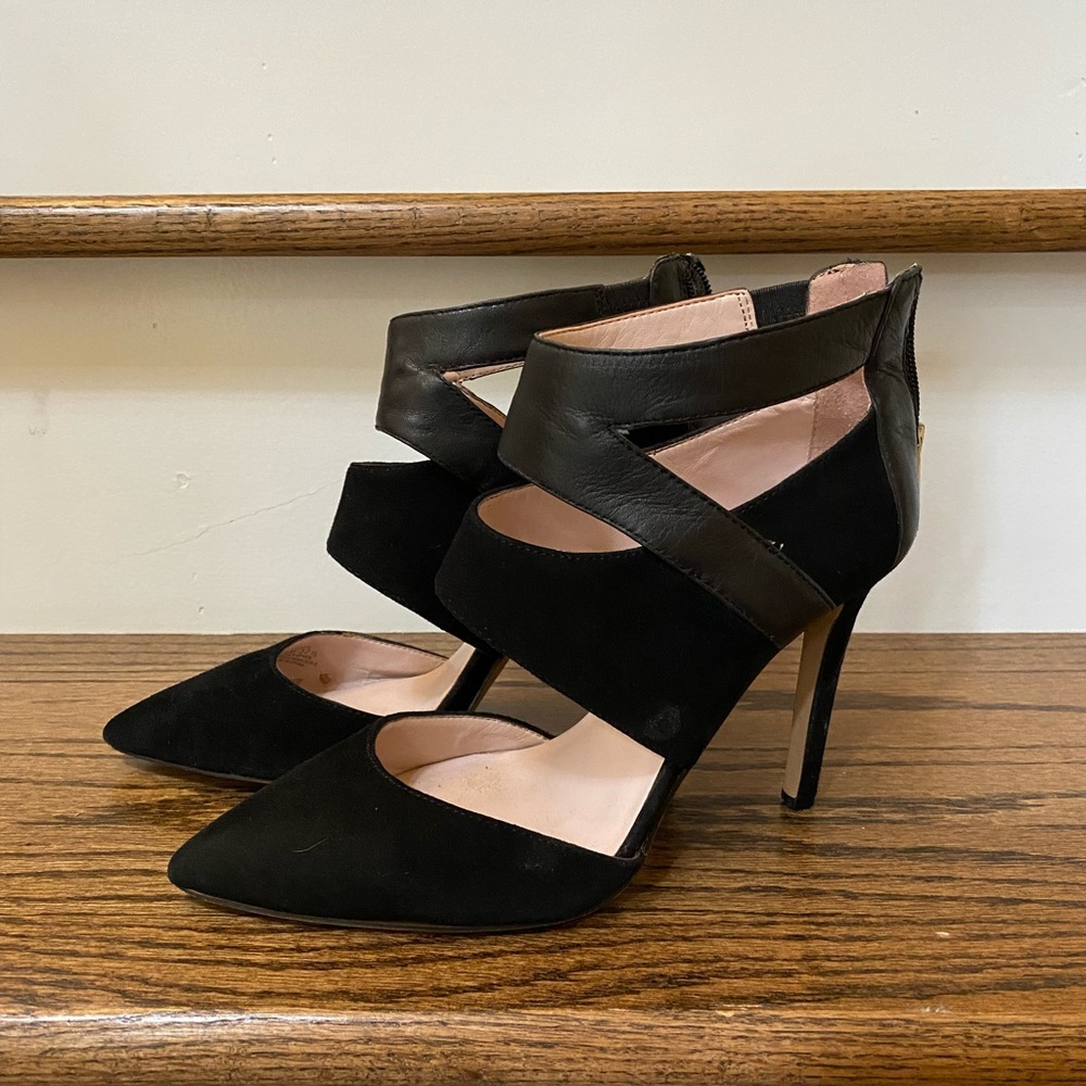Vince Camuto Black Suede/Leather High Heels